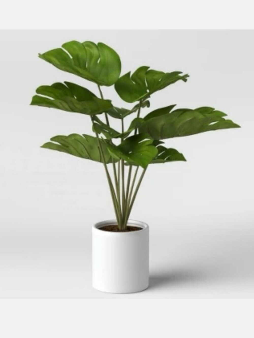 20" Artificle Monstera Plant Ceramic Planter
